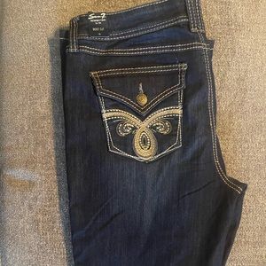 Seven7 Women’s Embellished Boot Cut Jeans